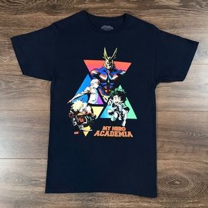 My Hero Academia Funimation Men’s Cartoon Anime Superhero’s Navy Blue Shirt Sz S